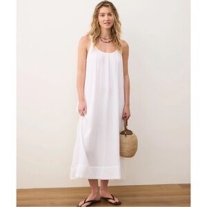 Marine Layer NWT Millie Relaxed Double Cloth Maxi Dress Bright White S
